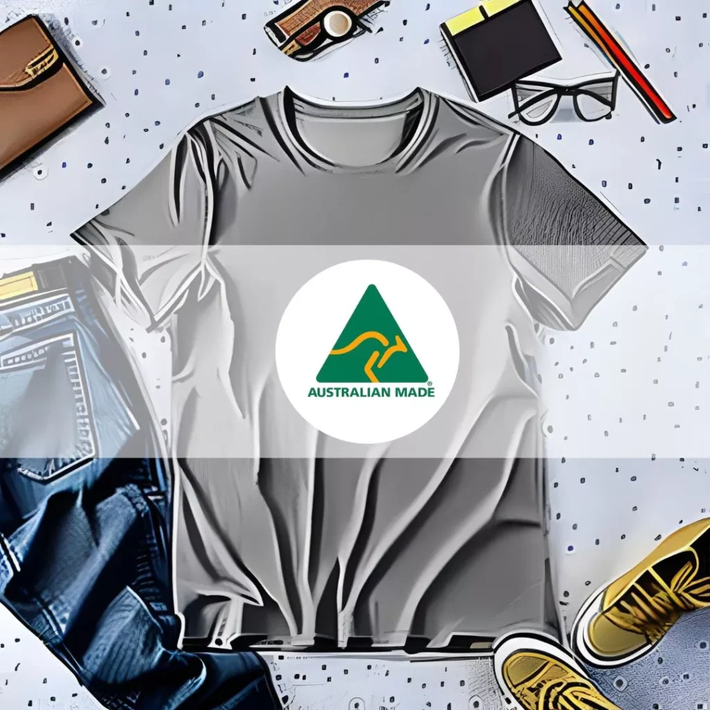 merch with the Australian made symbol