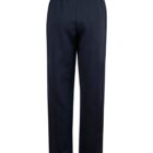Navy blue tracksuit pants with an elastic waistband, shown from the back. The pants have a straight leg cut and a simple design without visible logos or patterns.