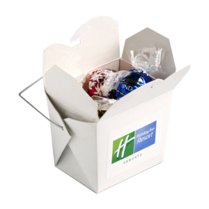 White Noodle Box With Lindt Chocolate