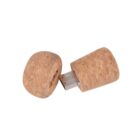 USB drive with a cork design, partially open showing the connector.