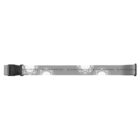 A gray headlamp with an adjustable strap, featuring the text Black Diamond repeated along it. The strap has a faint geometric pattern. The lamp component is compact and positioned at the front.