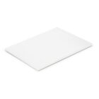 A plain, rectangular white cutting board on a white background.
