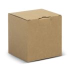 A small, plain cardboard box with a slightly tucked-in lid, set against a white background. The box appears sturdy and is undecorated, highlighting its simple, utilitarian design.