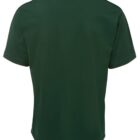 A plain dark green T-shirt with short sleeves, viewed from the back. The shirt has a simple, traditional cut with no visible logos or patterns.