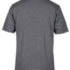 Gray T-shirt shown from the back, displaying short sleeves and a simple, plain design.