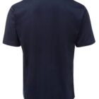 A plain dark navy blue t-shirt with short sleeves, shown from the back against a white background. The fabric appears soft and slightly fitted.