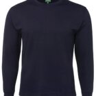 A plain black, long-sleeve crew-neck shirt on a white background. The shirt has a simple and classic design with a comfortable fit.