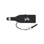 Black keychain stylus with Lucky KG logo and a small cord attachment.