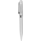 Silver ballpoint pen with a clip, featuring the Dennison logo on the cap.