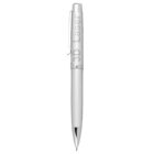 Silver pen with 3D Laser engraved on the barrel.