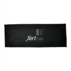 Black towel with Xertmax and motivational phrases in white text.