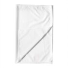 White folded towel on a plain white background.