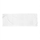 A plain white body pillow case with slight wrinkles on a white background.
