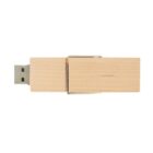 Wooden USB flash drive with a swivel mechanism.