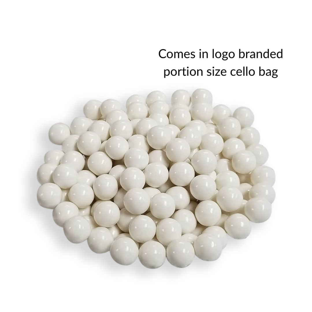 Allens Kool Mints in shiny white portion-size cello bag packaging.