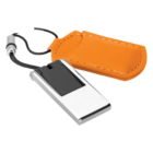Branded Flash Memory Drive with orange cover