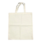 Plain white Calico Bag with Short Handle (38x42cm) laid flat.