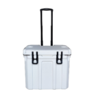 White 31L wheeled cooler with retractable handle; perfect for bulk purchase.