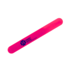 The Customised Vogue Nail file is pink and rectangular with smooth edges, featuring the Emery Industries logo and website in black against a plain white background, offering an abstract design that stands out stylishly.