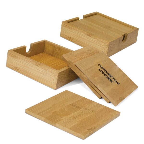 Eco Friendly Bamboo Coaster Set