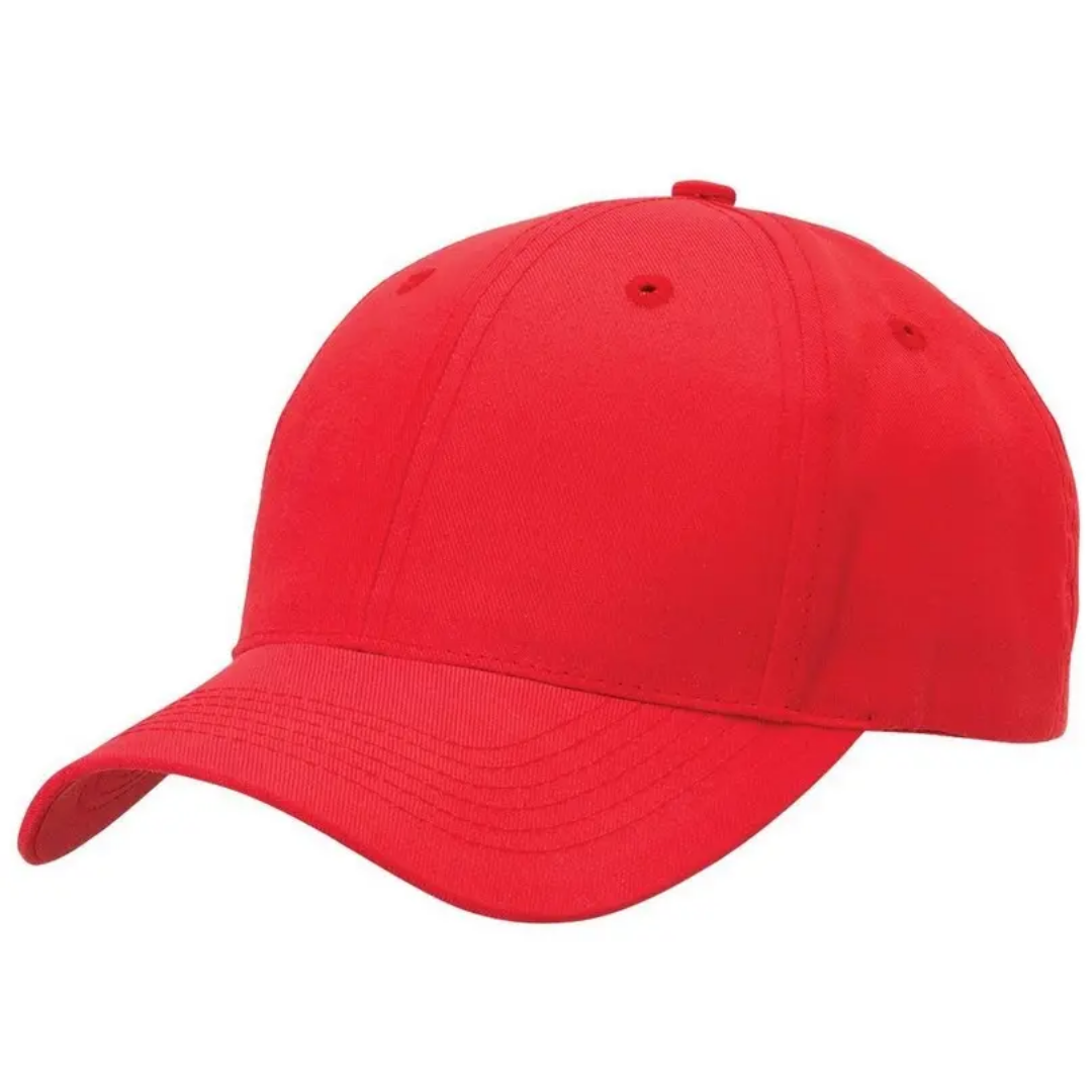 Branded Red Expo Event Staff Cap red with a curved brim