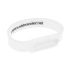 White USB bracelet with text www.usbbracelet.net on it.