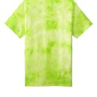 Bright green tie-dye T-shirt with a subtle, swirling pattern.