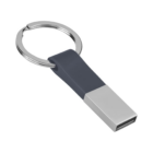Promo Block USB Keyring with sleek metal and black components.
