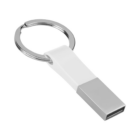 Sleek silver Promo Block USB Keyring.