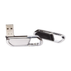 Two Promotional Carabiner USB Drives, open and closed