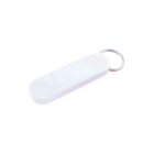 Promotional white Flash Drives AK with metal keyring