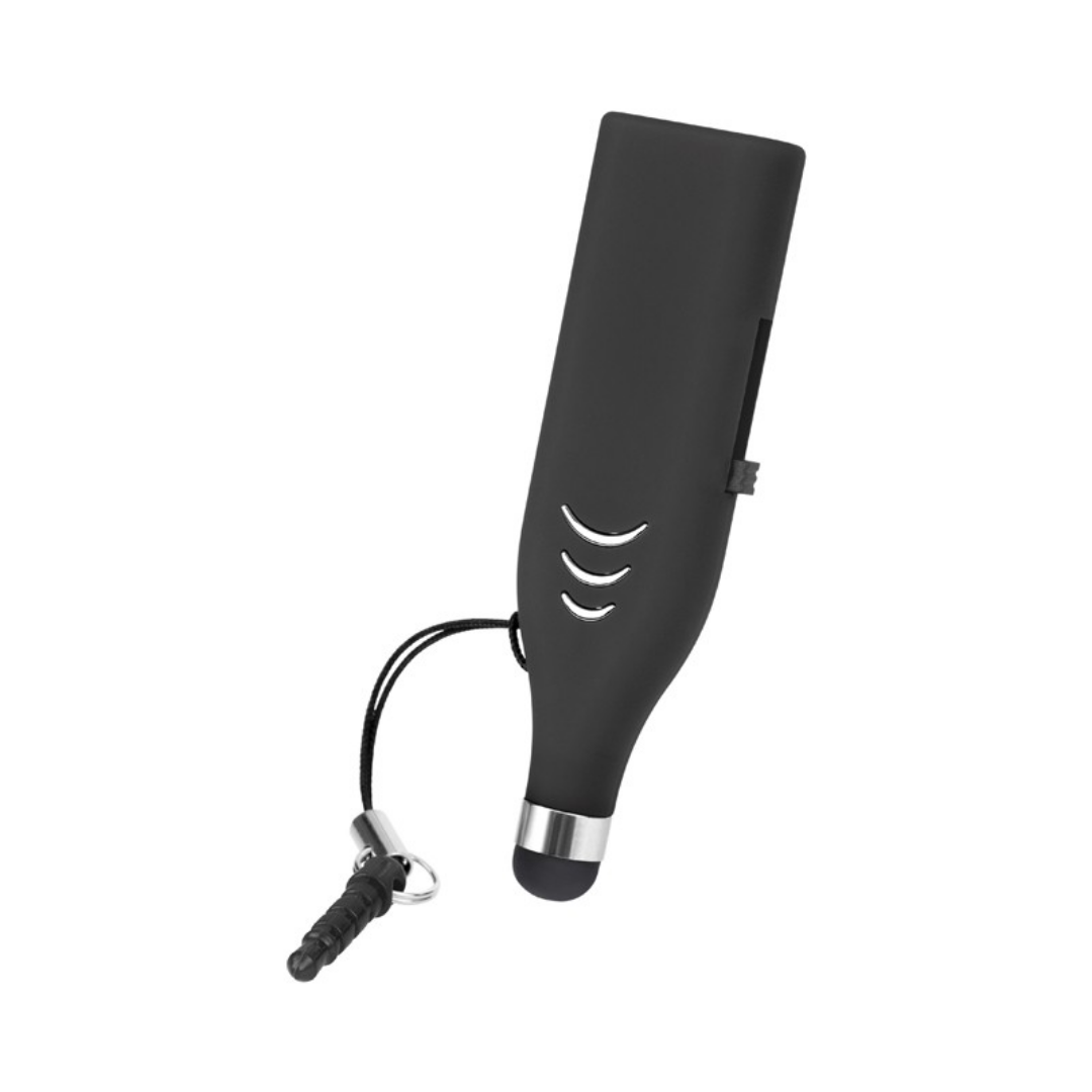 Promotional USB & Stylus with keychain plug for smartphone/tablet use.