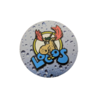 A cool cartoon moose with shades and antlers tops Logos on branded round cardboard coasters.