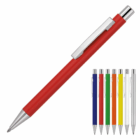 Set of 7 Triumph Ballpoint Pens in red, blue, green, yellow, orange, white & black.