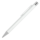 The Triumph Ballpoint Pen is white, features silver accents, and has a convenient pocket clip.