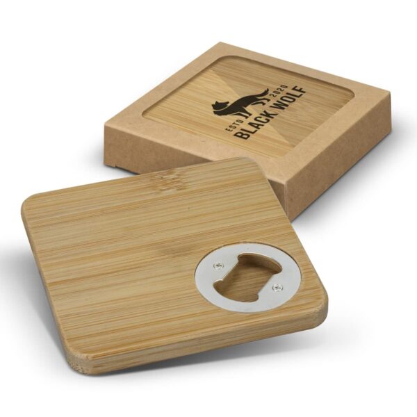 Square Bottle Opener Coaster Set