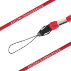 Red lanyard with Arizona Diamondbacks printed in white along its length. It features a black plastic clip and a loop for attaching items.