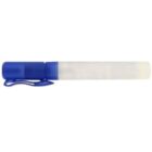 A white spray bottle with a blue cap and pocket clip.