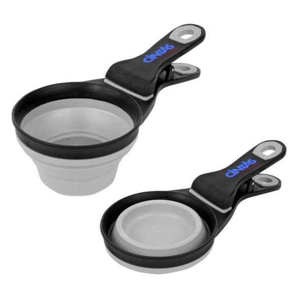 Pet Food Scoop & Bag Clip Collapsible Silicone