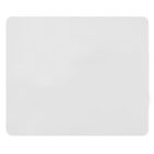 A plain white rectangular mouse pad with rounded corners on a white background.