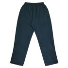 Dark green sweatpants with an elastic waistband and straight legs, laid flat on a white background.