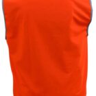 BrightShield Vest in orange, back view, has grey trim along the edges.