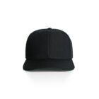 A black baseball cap with a curved visor, displayed against a white background. The cap appears plain, without any visible logos or designs.