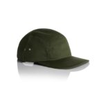 A dark green baseball cap with a curved brim and metal eyelets on the side, displayed against a white background with a soft shadow.