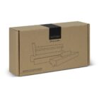 A brown cardboard box with black text and line drawings depicting a sushi rolling set. The text reads Natura: Beauty of Nature and Bamboo Sushi Maker. The box features illustrations of a bamboo sushi mat and mold.