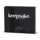 A black box with keepsake collection written on it in white. Below it says GARDENERS SET and Elevate the everyday and make each experience extraordinary.