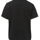 A plain black short-sleeve T-shirt shown from the back, with a simple crew neckline and no visible logos or designs.