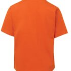 Back view of an orange short-sleeve t-shirt on a white background.