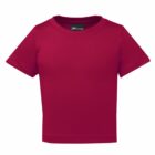 A plain red T-shirt with short sleeves and a round neckline is displayed against a white background. The label inside the neckline reads JBs wear.