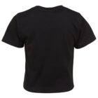 A black short-sleeved T-shirt shown from the back, against a white background. The T-shirt has a simple, classic design with no visible logos or patterns.